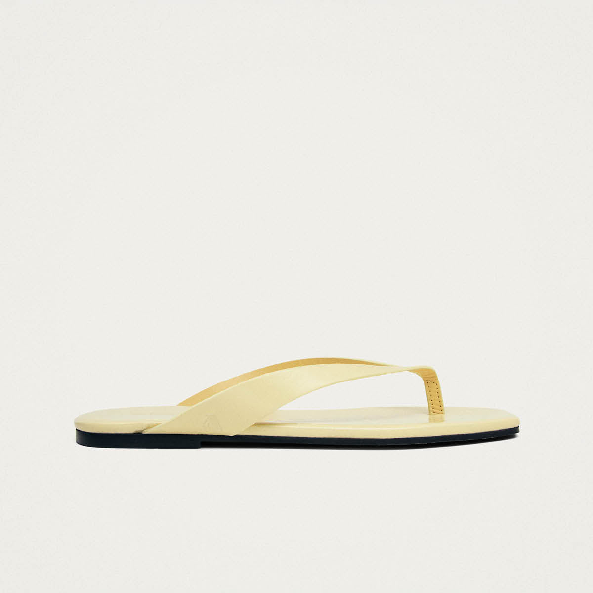 Ola Sandalias de Cuero Color Amarillo Pálido