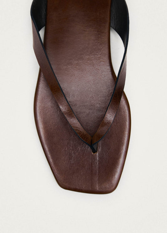 Ola Rift Sandales en Cuir Marron-image