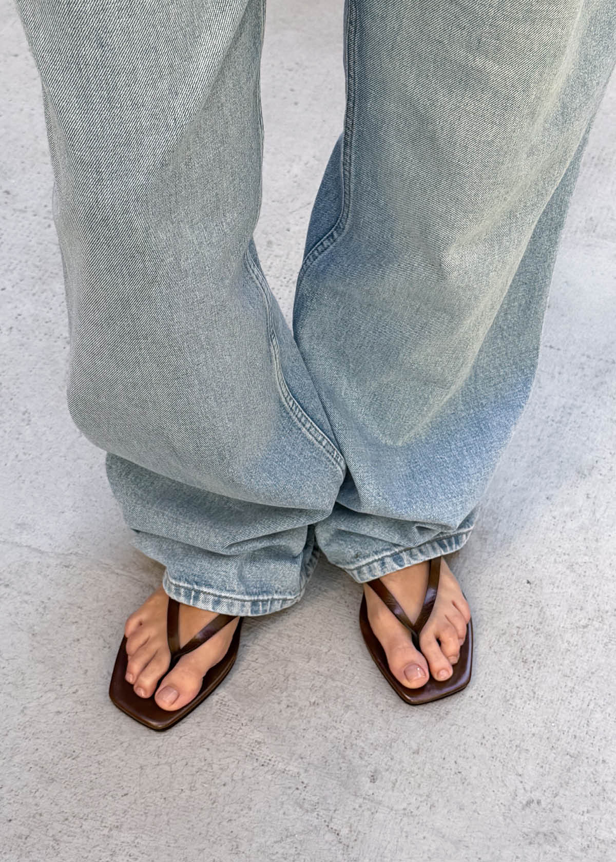 Ola Rift Braune Leder Sandalen