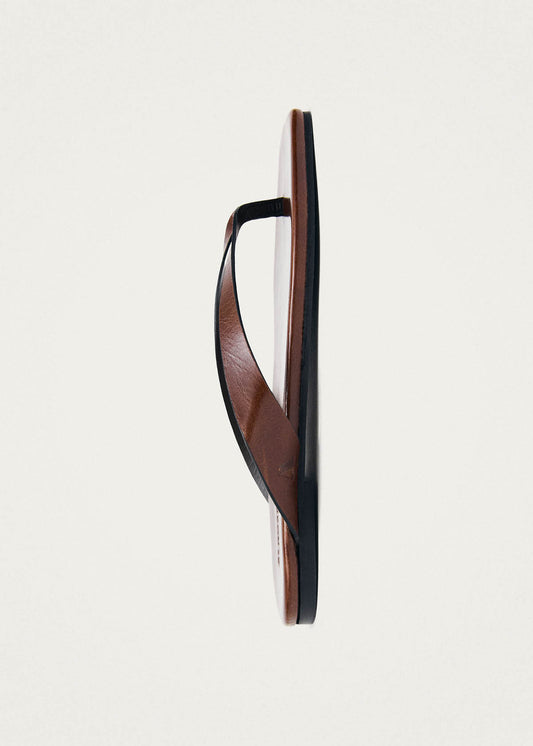 Ola Rift Sandales en Cuir Marron-image
