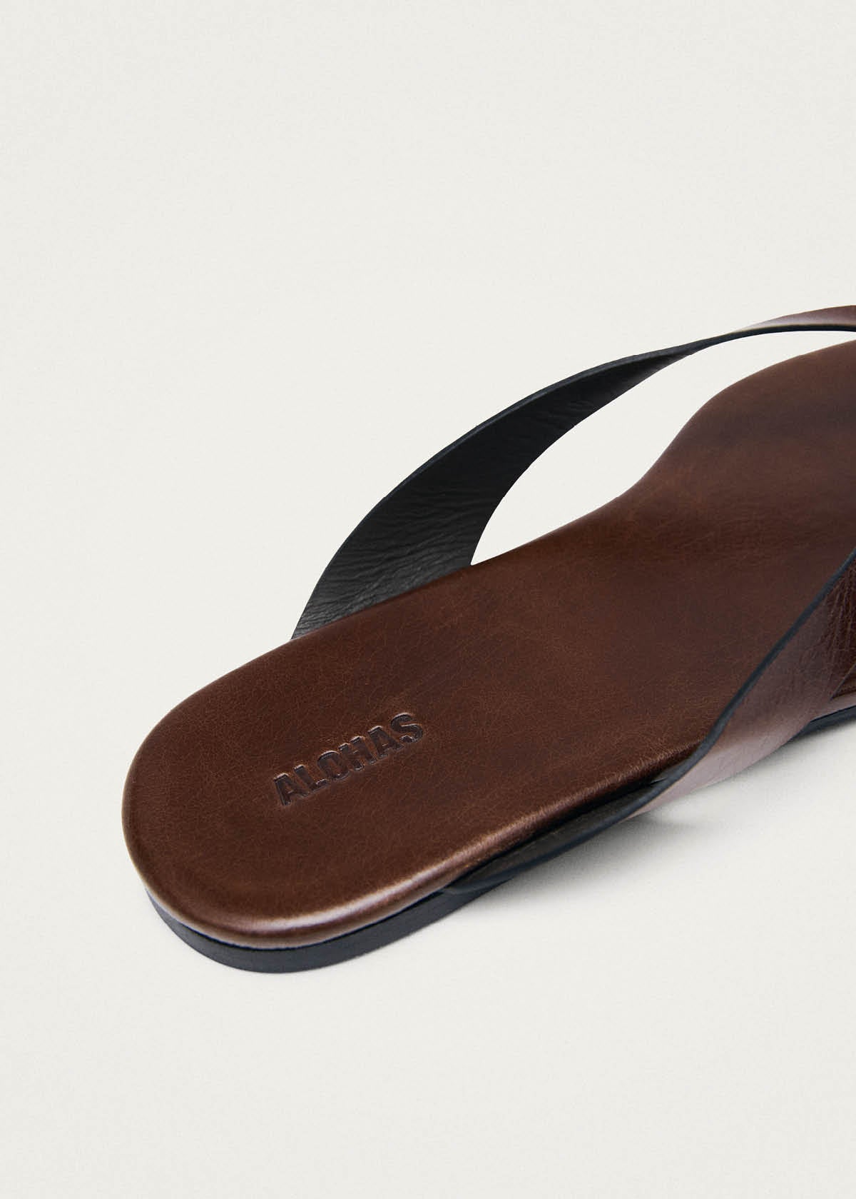 Ola Rift Braune Leder Sandalen