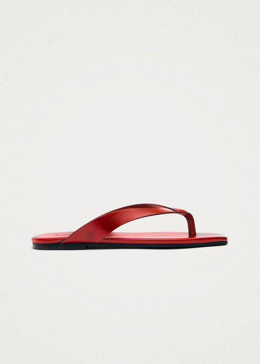 Ola Rift Sandales en Cuir Rouge