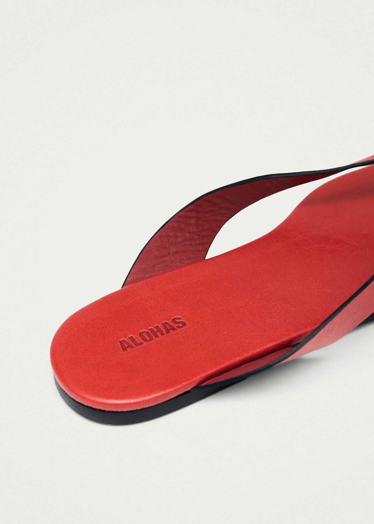 Ola Rift Sandales en Cuir Rouge