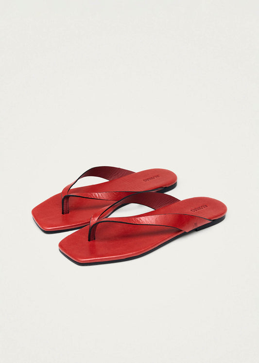 Ola Rift Sandali in Pelle Rossa-image