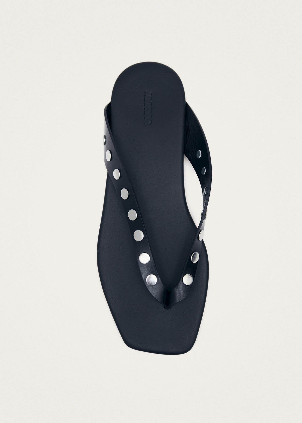 Ola Studs Sandalias de Cuero Negras