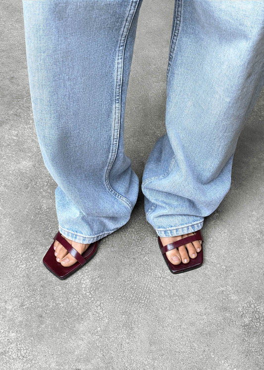 Orielle Rift Sandali in Pelle Bordeaux-image
