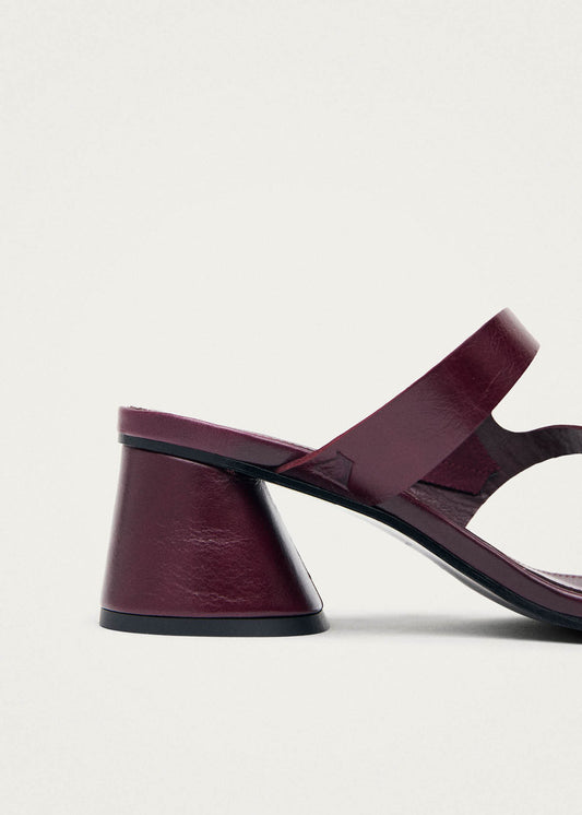 Orielle Rift Sandali in Pelle Bordeaux-image