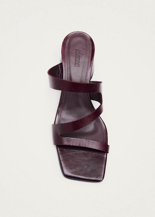 Orielle Rift Sandali in Pelle Bordeaux-image