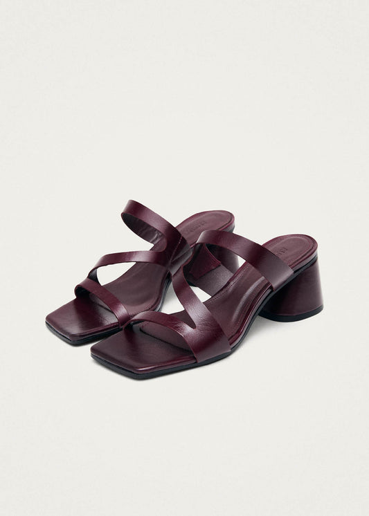 Orielle Rift Sandali in Pelle Bordeaux-image