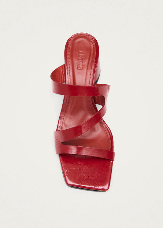 Orielle Rift Sandali in Pelle Rossa-image
