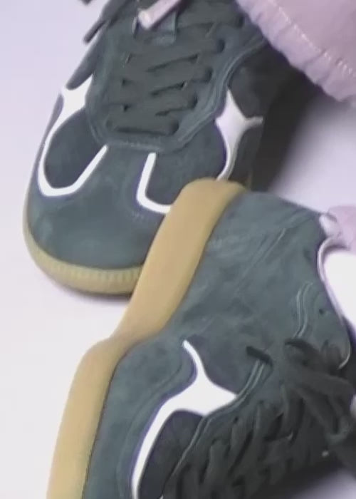 Tb.490 Rife Forest Green Leather Sneakers