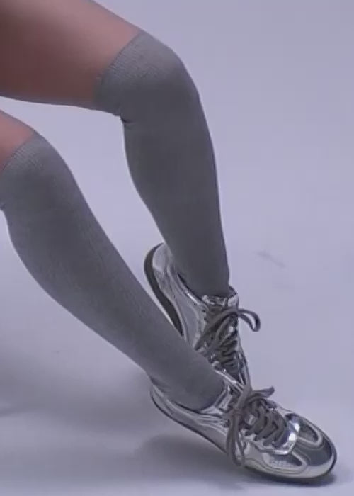 Tb.490 Rife Shimmer Silver Cream Leather Sneakers