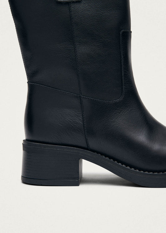 Rajan Black Leather Boots-image