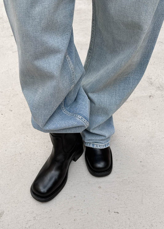 Rajan Black Leather Boots-image