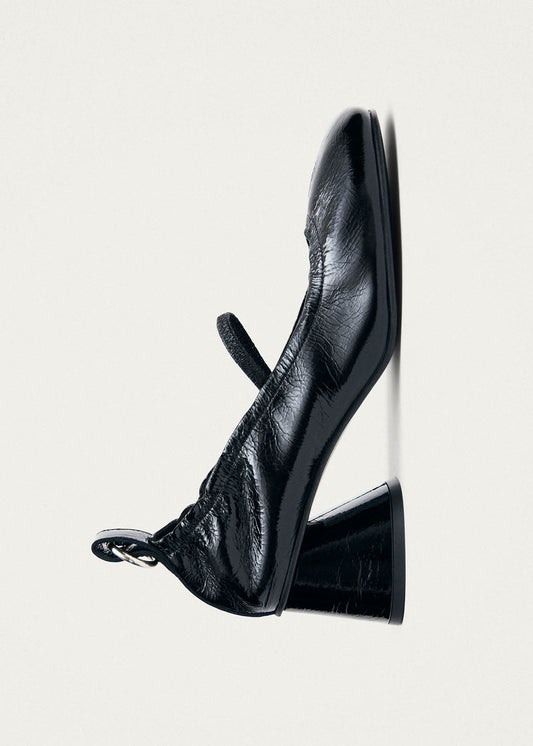 Rhiane Escarpins en Cuir Verni Noir-image