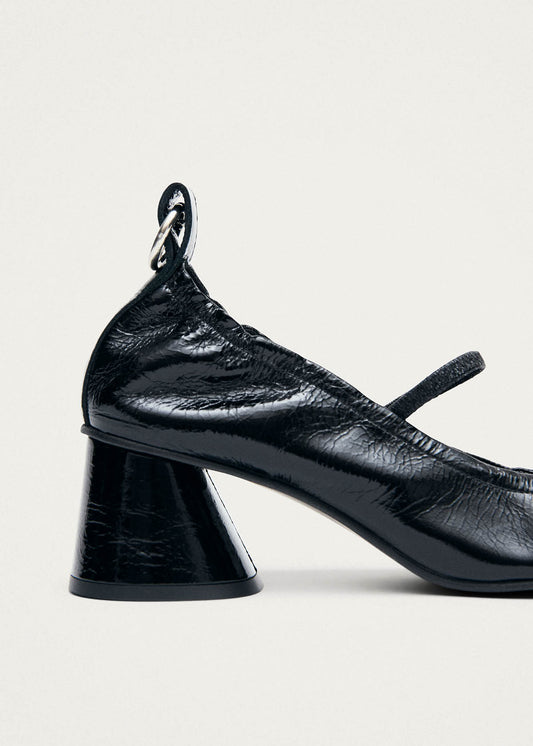 Rhiane Escarpins en Cuir Verni Noir-image