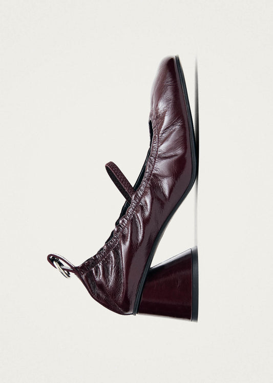Rhiane Escarpins en Cuir Verni Bordeaux-image
