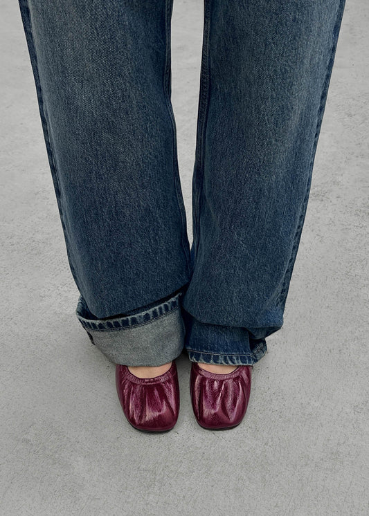 Rhiane Escarpins en Cuir Verni Bordeaux-image