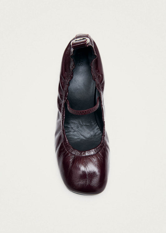 Rhiane Escarpins en Cuir Verni Bordeaux-image