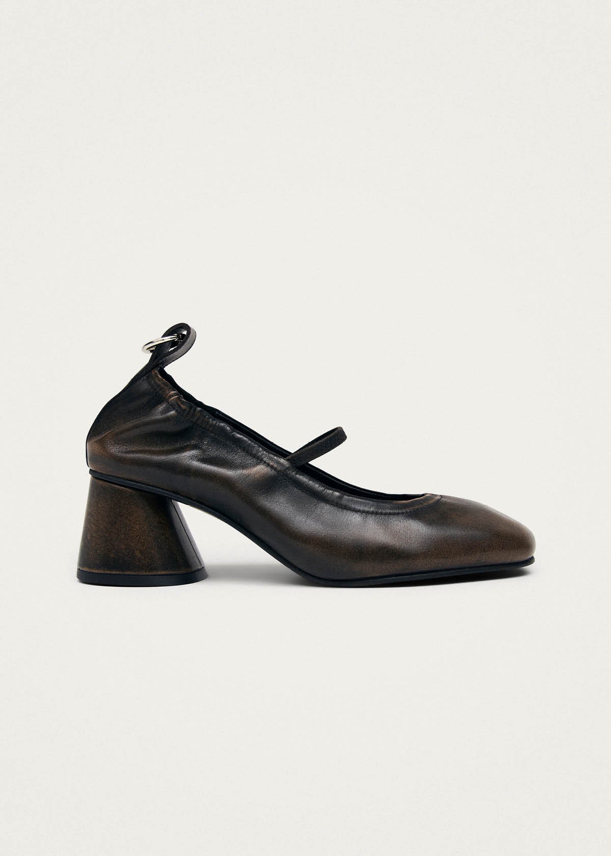 Rhiane Vintage-Effekt braune Leder Pumps