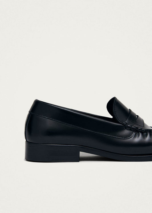 Rivet Mocassins en cuir noir-image