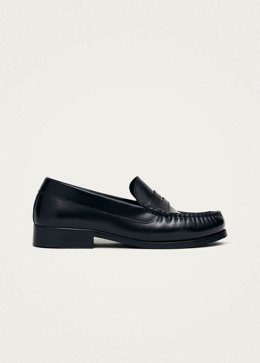 Rivet Mocassins en cuir noir-image