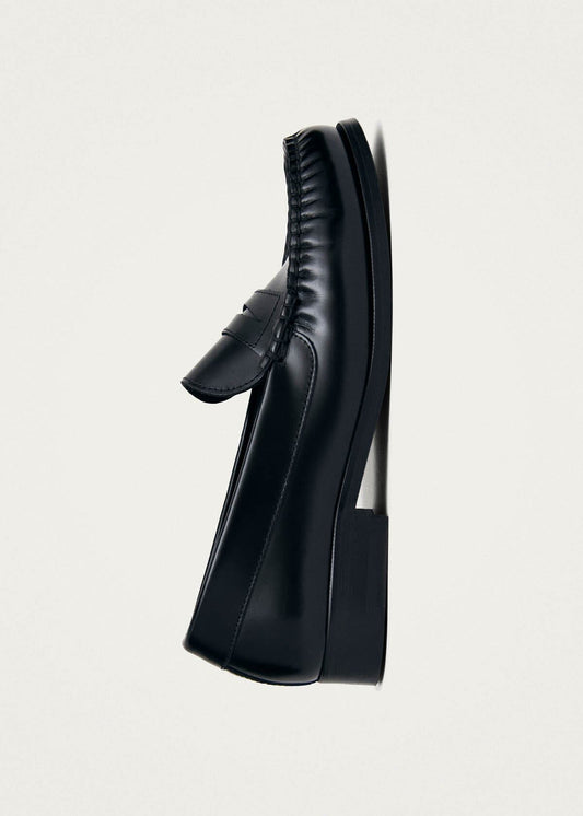 Rivet Mocassins en cuir noir-image