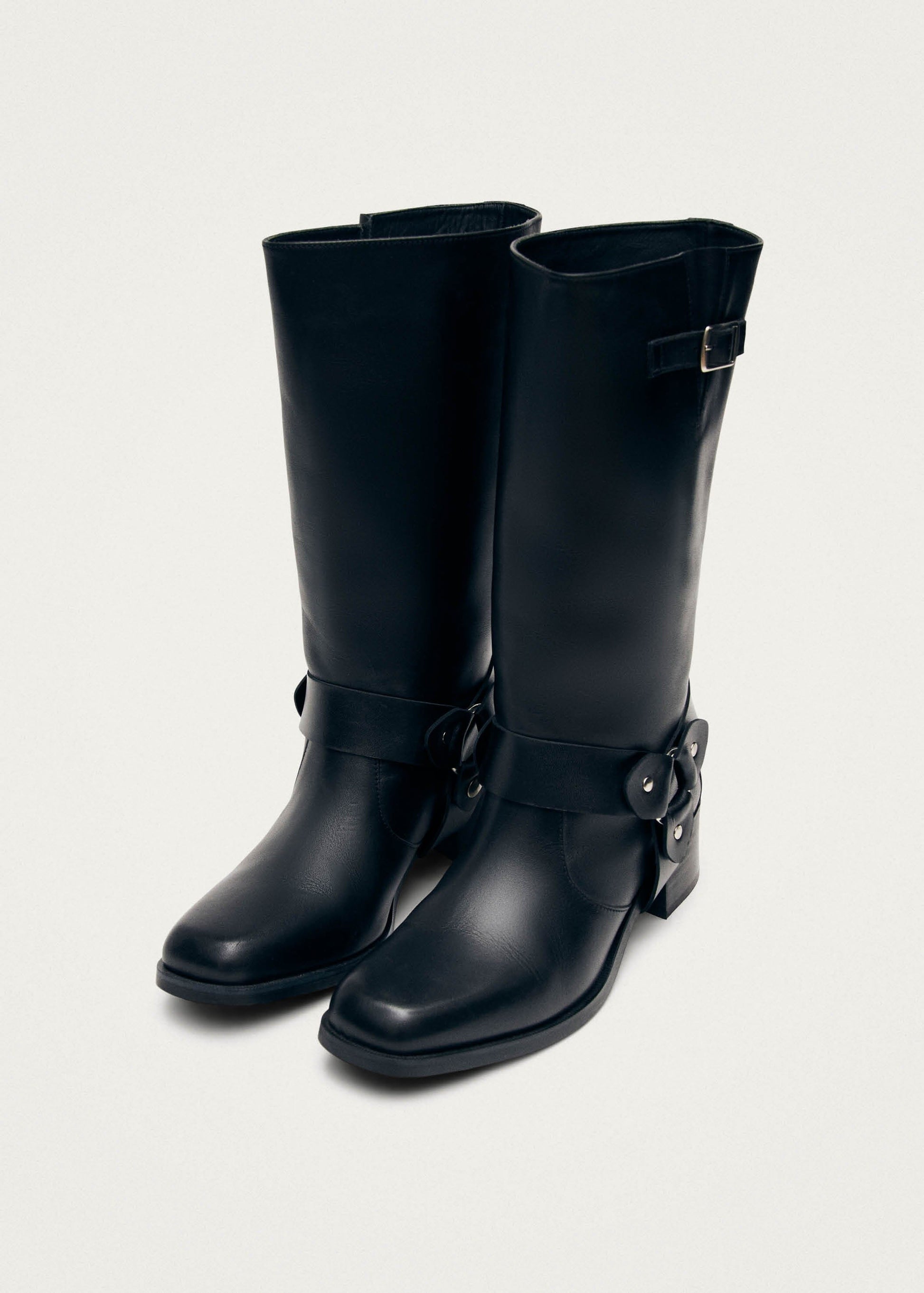 Rocky Stivali Biker in Pelle Nera