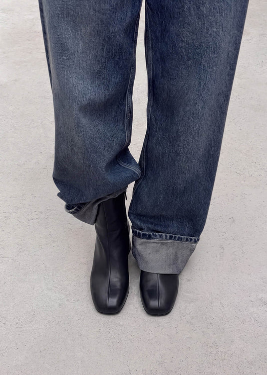 Roebar Bottines En Cuir Noir-image