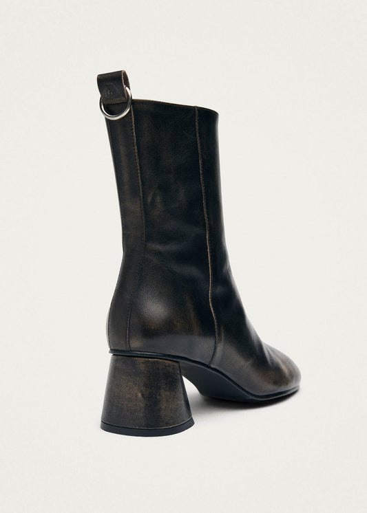 Roebar Bottines En Cuir Marron Effet Vintage-image