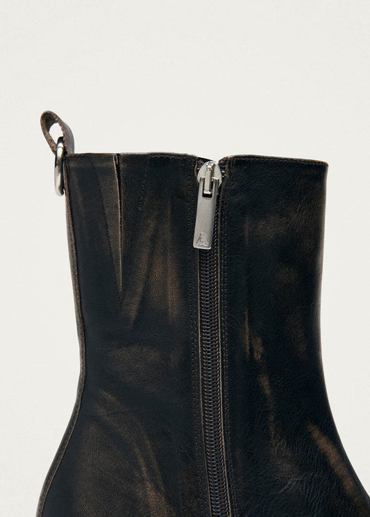 Roebar Bottines En Cuir Marron Effet Vintage-image