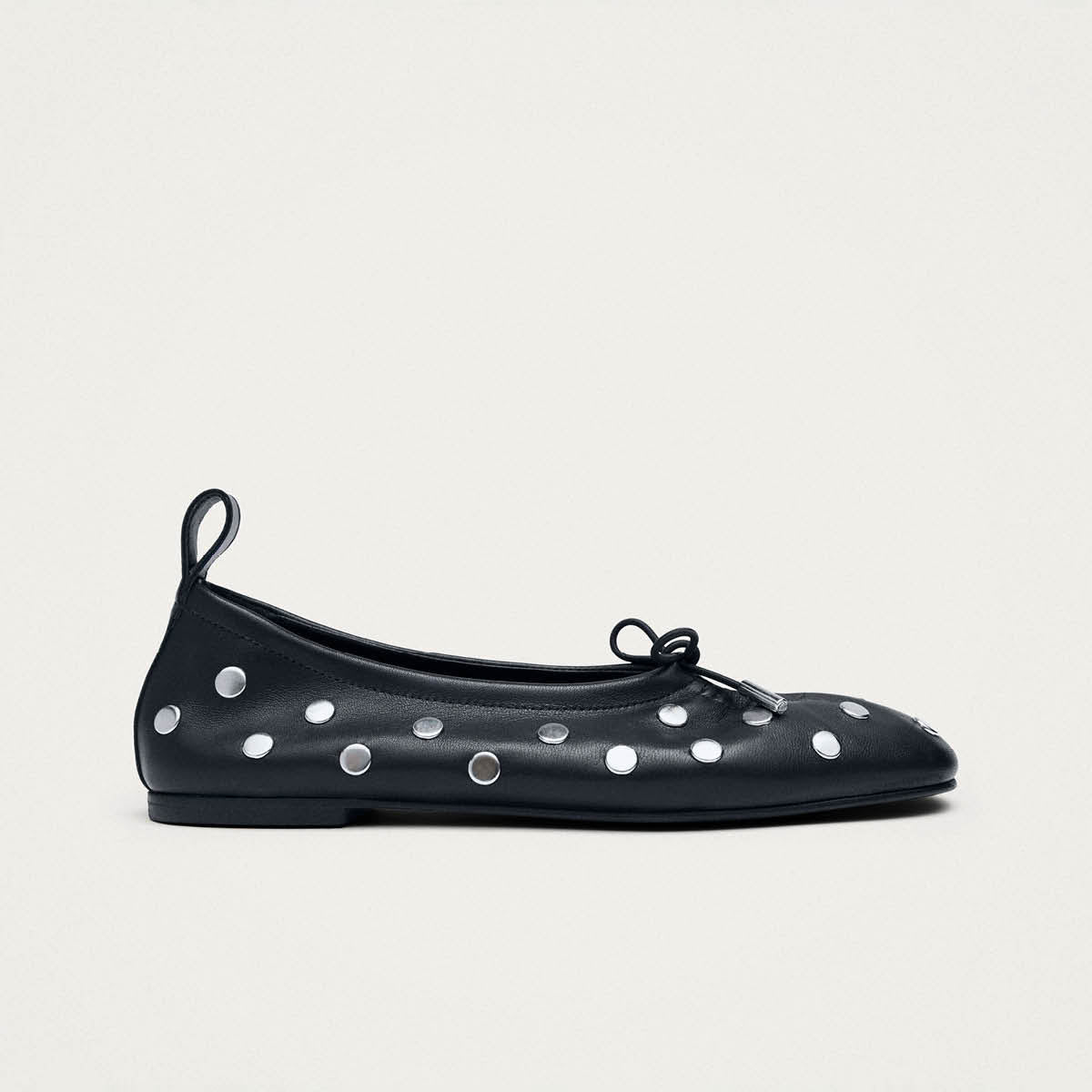 Rosalind All Studs Ballerines en Cuir Noir