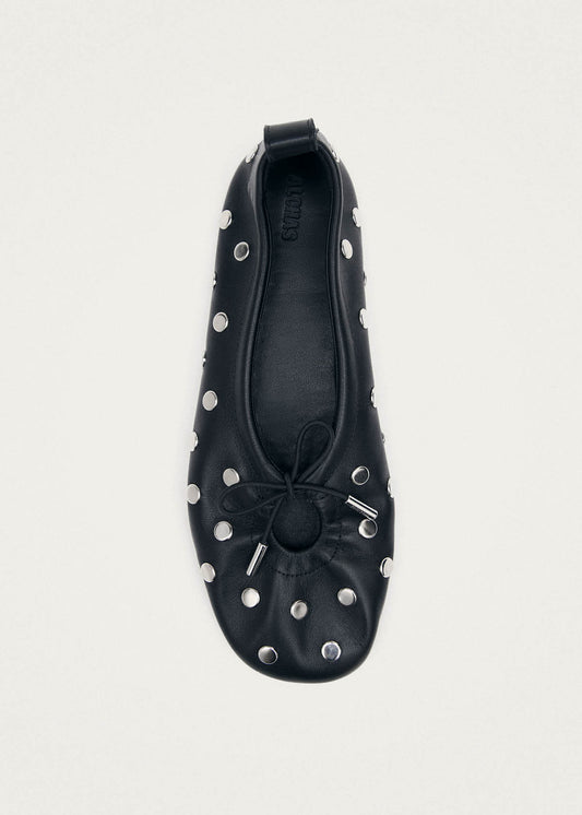 Rosalind All Studs Ballerines en Cuir Noir-image
