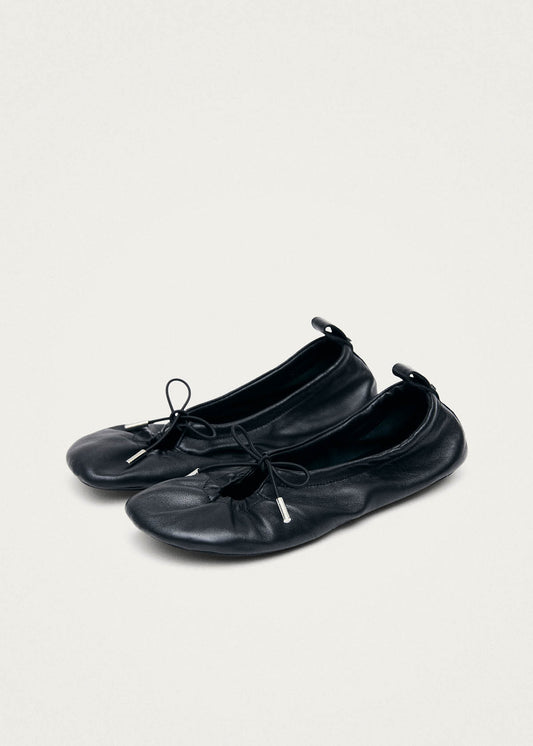 Bailarinas de cuero negro Rosalind Barefoot-image