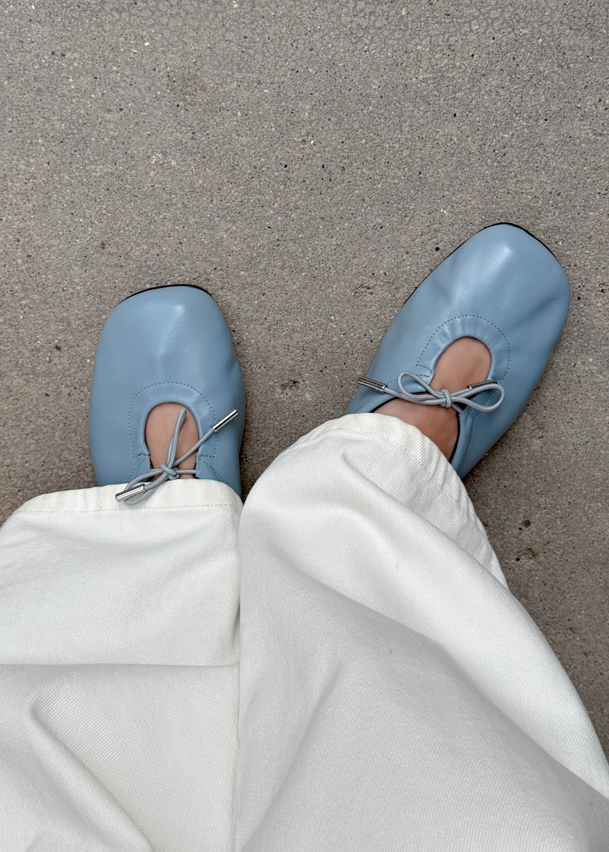 Rosalind Ballerine in Pelle Blu