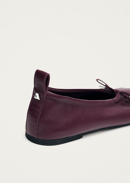 Rosalind Burgundy Leather Ballet Flats-image