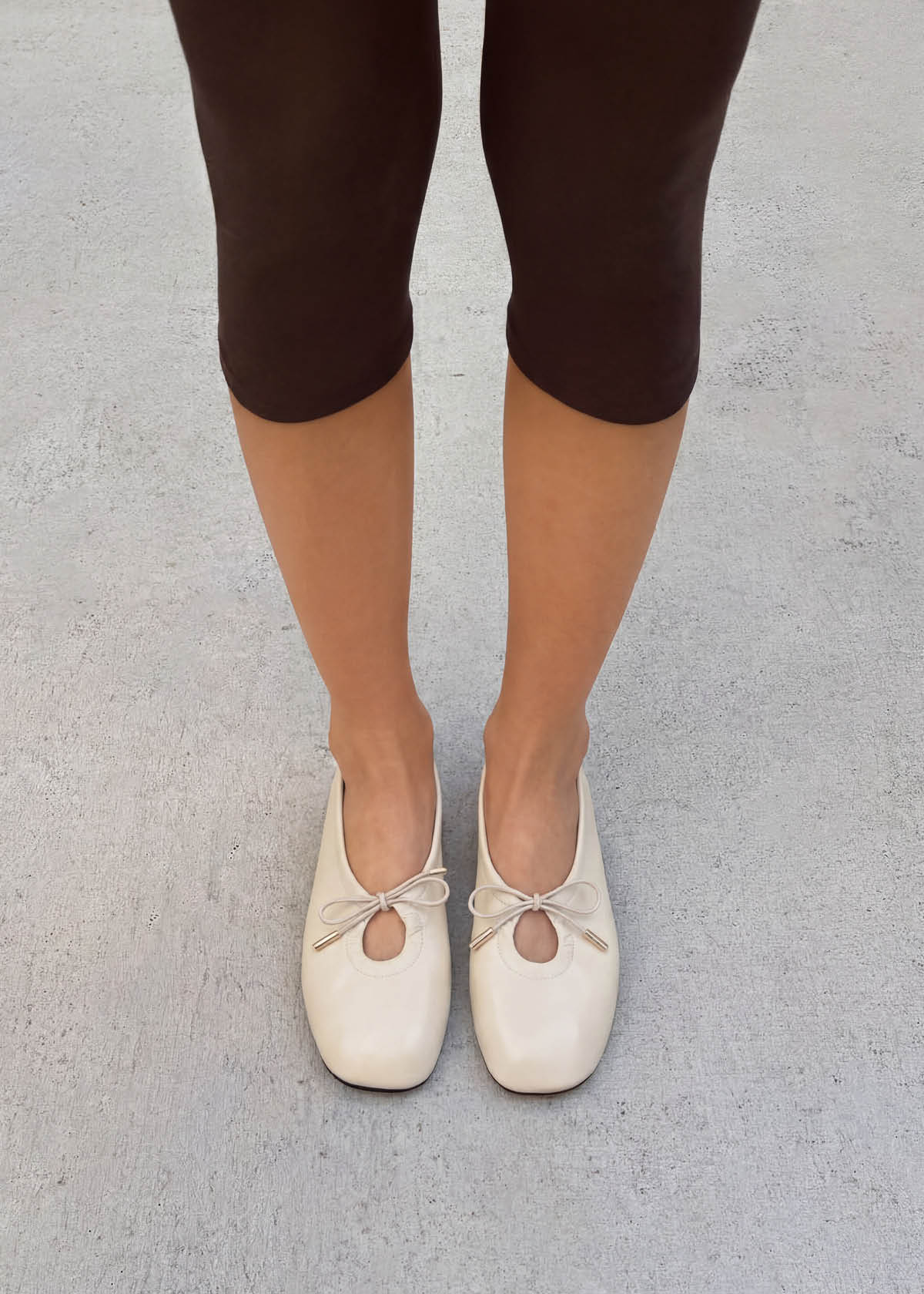 Rosalind Cremefarbene Ballerinas