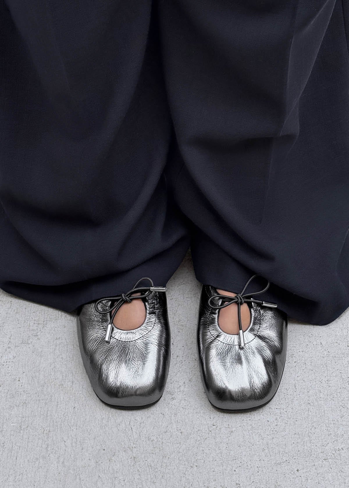 Rosalind Ballerines en Cuir Gun