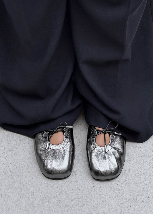 Rosalind Gun Leather Ballet Flats-image