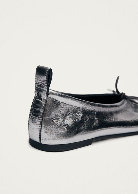 Rosalind Gun Leather Ballet Flats-image