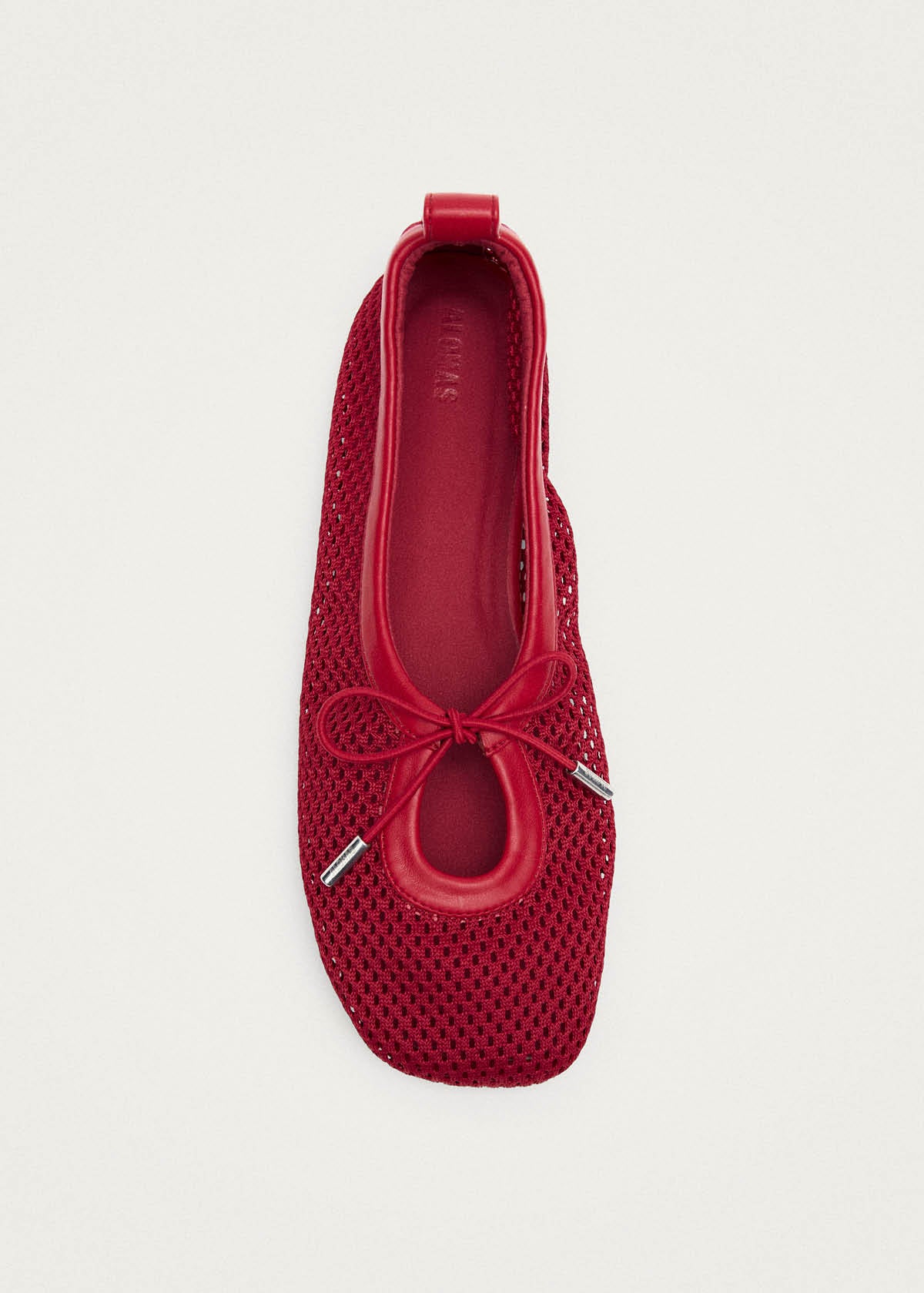 Rosalind Mesh Ballerines en Cuir Rouge