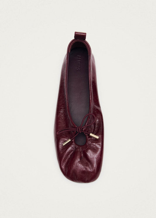 Rosalind Burgundy Patent Leather Ballet Flats-image