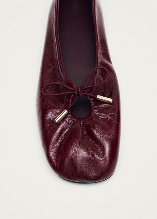 Rosalind Burgundy Patent Leather Ballet Flats-image
