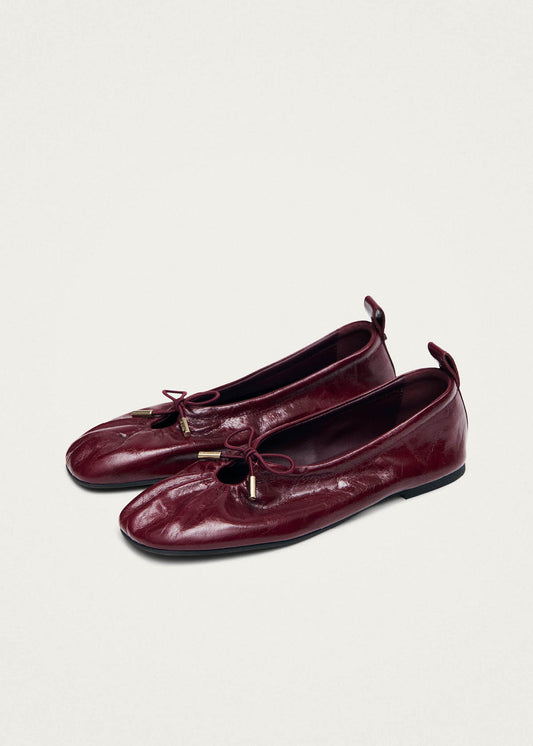 Rosalind Burgundy Patent Leather Ballet Flats-image