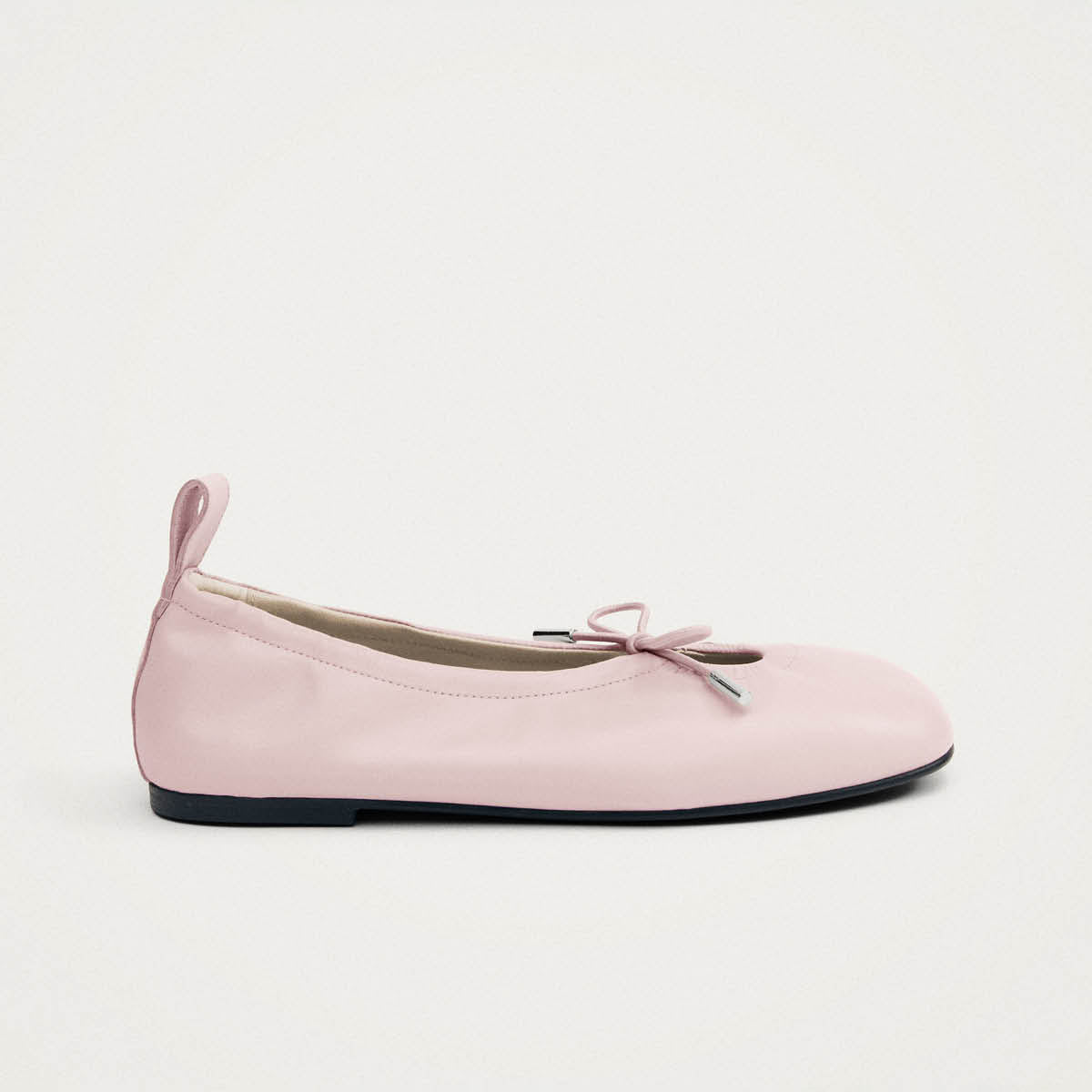 Rosalind Pale Pink Leather Ballet Flats