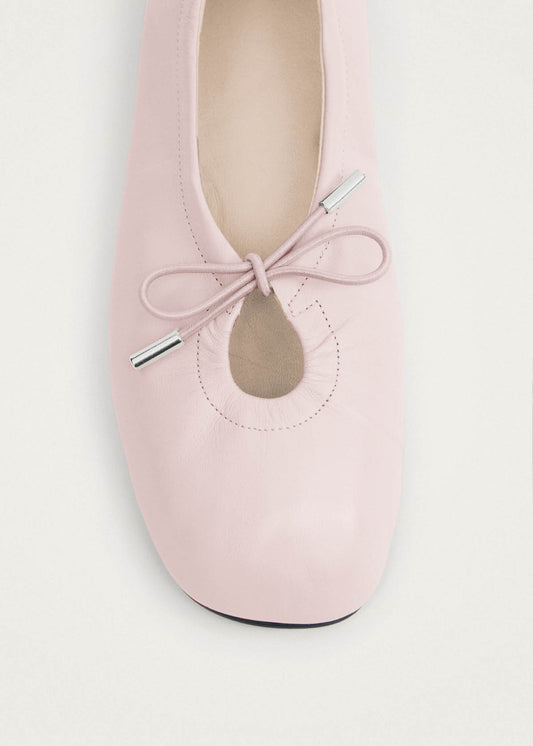 Rosalind Pale Pink Leather Ballet Flats-image