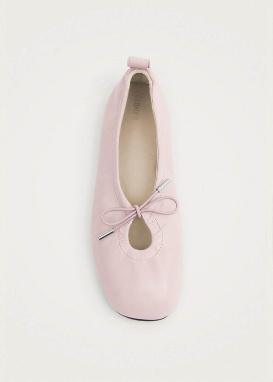 Rosalind Pale Pink Leather Ballet Flats