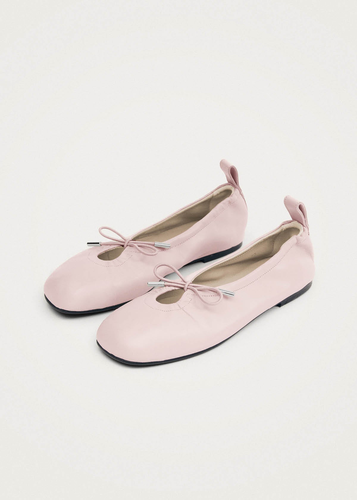 Rosalind Pale Pink Leather Ballet Flats