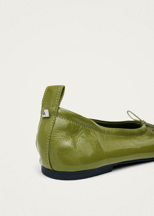 Rosalind Patent Green Leather Ballet Flats-image