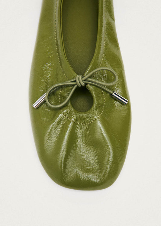Rosalind Patent Green Leather Ballet Flats-image